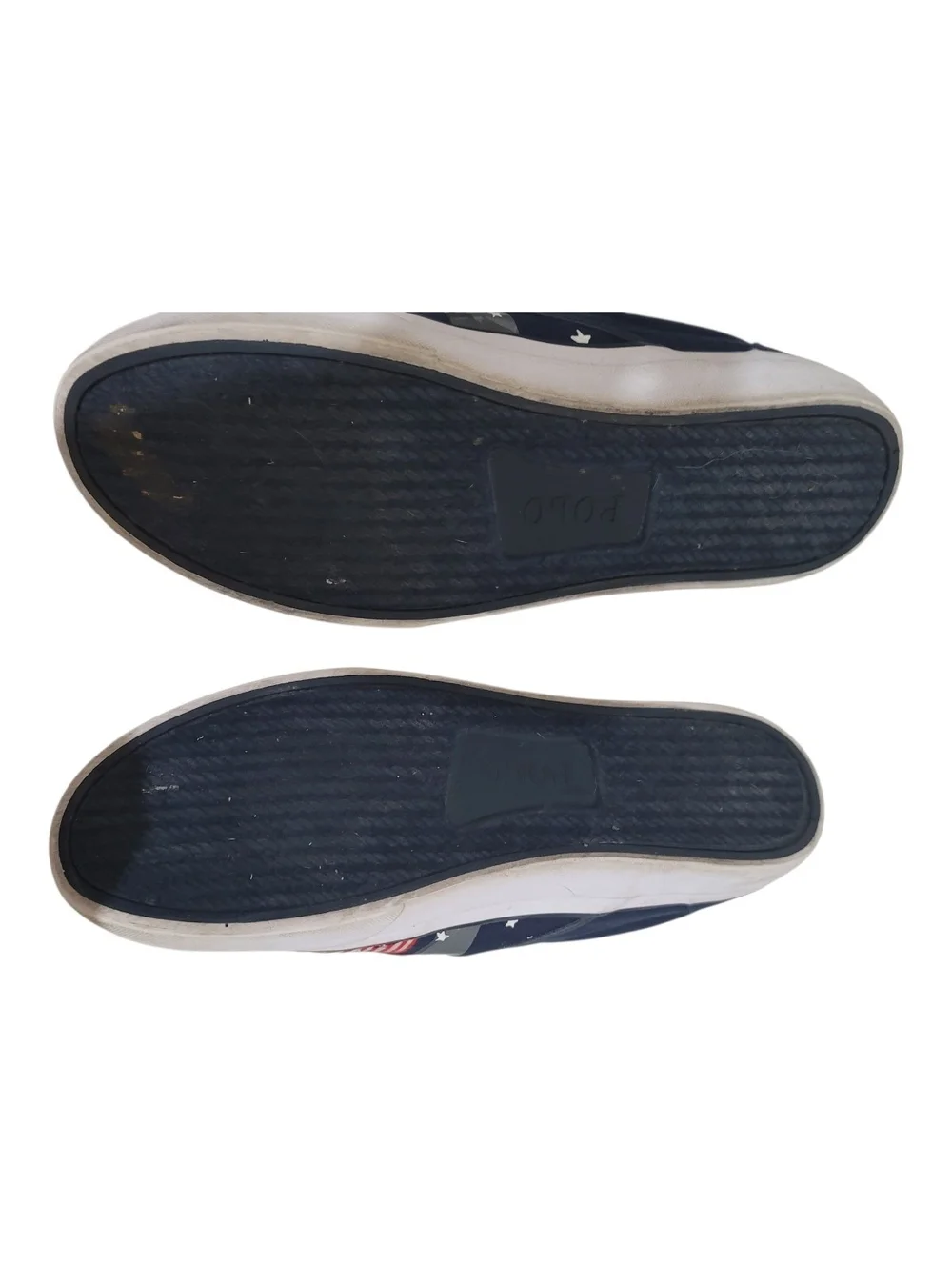 Ralph Lauren Navy Slip-On Sneakers with Nautical Bear & Lighthouse